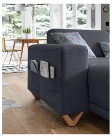 Colțar gri antracit extensibil/cu spațiu de depozitare (cu colț pe partea dreaptă/în formă de "U") Classy Sophie – Miuform