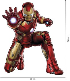 Autocolant de perete "Iron Man" 60x70cm