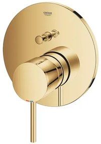 Baterie cada - dus incastrata Grohe Atrio auriu lucios Cool Sunrise fara corp ingropat