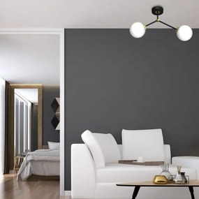 Lustră aplicată JOY 2xE14/40W/230V negru/aurie