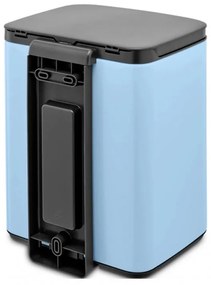 Cos de gunoi Brabantia Bo Small 1006631, 7 L, Deschidere lina si silențioasa, Baza antiderapanta, Albastru deschis