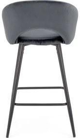 Scaun de bar 89x49 cm gri/negru