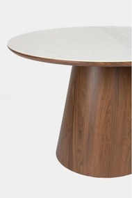 Masă de dining rotundă cu blat din piatră ø 115 cm Almira – White Label