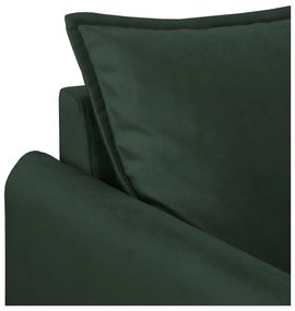 Canapea verde-închis cu tapițerie din catifea 138 cm Juli – Ropez