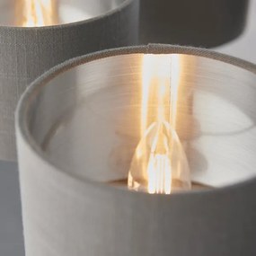 Lustră pe lanț Endon 94381 HIGHCLERE 6xE14/28W/230V gri/crom lucios