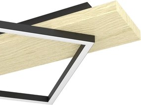 Eglo 901931 - Plafonieră LED BOYA 2xLED/13W/230V + LED/16W negru/bej