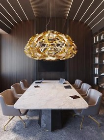 Lustra suspendata design Art Deco realizata manual Quantica 120cm