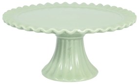 Platou cu picior din ceramică Green Gate Columbine, ø 20 cm, verde