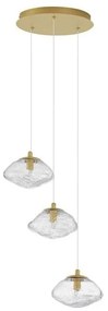 Lustra moderna cu 3 Pendule design decorativ KING aurie