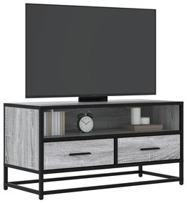 vidaXL Dulap TV, gri sonoma, 80x34,5x40 cm, lemn prelucrat și metal