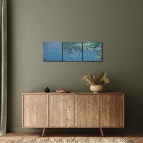 Tablou - Claude Monet, Water Lilies, reproducere (cu ceas) (90x30 cm)