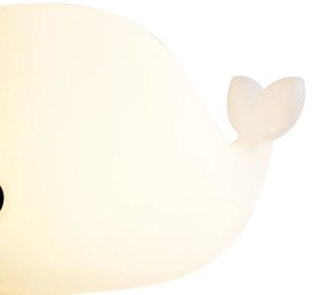 Lampă de masă albă 50 cm, cu LED, variabilă, IP54, reîncărcabilă - Baby Whale