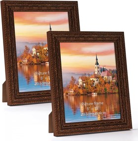 Set de 2 rame foto Horlimer, lemn, bronz, 25,90 x 30,98 cm