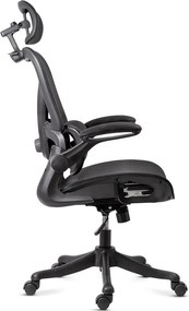 Scaun de birou ergonomic din mesh cu brațe rabatabile OFF 440 negru