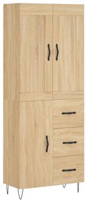 3199844 vidaXL Dulap înalt, stejar sonoma, 69,5x34x180 cm, lemn compozit
