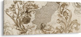 Tablou - Perete cu flori (120x50 cm)