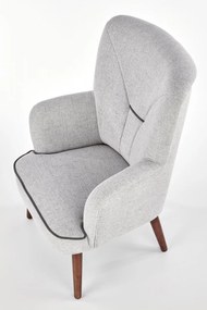 Fotoliu tapitat Bishop gri - H 102 cm