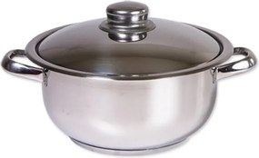 Oala inox cu capac Floria 1,8 L - Fund triplu strat sandwich, ZLN7222