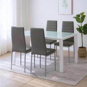 Mabel 4+1 set de sufragerie gri-gri