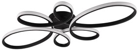Plafonieră neagră LED 45.5x83 cm Fly – Trio