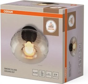 Plafonieră Osram DECOR SMOKE 1xE27/12W/230V Ø28 cm, negru/gri fumuriu