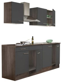 Mobilă de bucătărie Yorki 210, corp din stejar Yorki, cu față antracit satinat