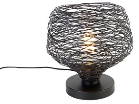 Lampa de masa design neagra 26 cm - Sarella