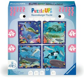 PUZZLE UP ANIMALE MARINE 4 PUZZLE 64 72 81 90 PIESE - RAVENSBURGER (RVSPC04004)