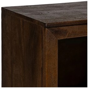 Vitrină maro din lemn de mango 80x100x40 cm Ravi – Ixia