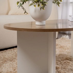 Măsuță de cafea Sable Walnut White