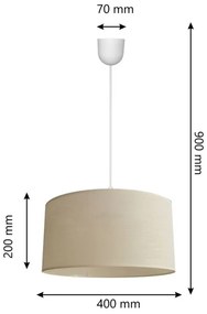 Lustră pe cablu ALBA 1xE27/15W/230V d. 40 cm bej