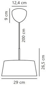 Lustră pe cablu Nordlux CLASI 3xE14/10W/230V d. 29 cm