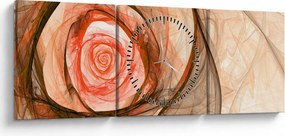 Tablou - Trandafir sufletului artistic (cu ceas) (90x30 cm)