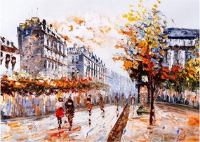 Tablou - Viața în oraș (70x50 cm)