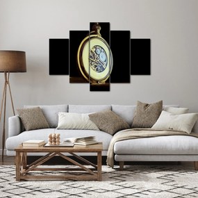 Tablou cu ceas de buzunar de aur (150x105 cm)