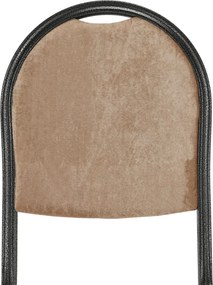Scaun,  ţesătură bej/cadru gri, JEFF 2 NEW