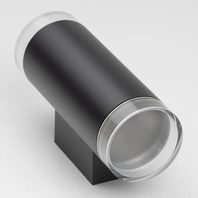 Brilagi - Aplică de perete pentru exterior LED RGBW MATERA, 2x GU10 / 6W / 230V, negru, IP54