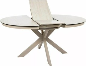 Masa extensibila Porto Ceramic bej mat/cașmir L120-160xl120 cm