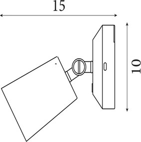 Searchlight 23340GO - Aplică de perete CONE LED, reglabilă, reîncărcabilă, 1,5W/5V, auriu