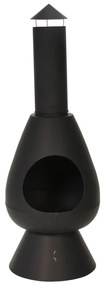 442169 ProGarden Șemineu cu horn "Ambient", negru, 110 cm