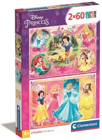 Prințesele Disney Doers Puzzle de 2x60 de piese Clementoni