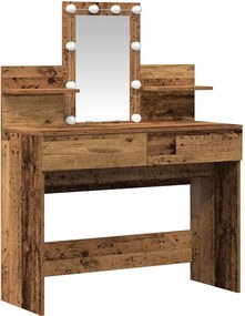 vidaXL Masă de Machiaj Lemn vechi 100 x 40 x 130 cm Lemn compozit