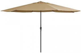 Umbrelă de soare de exterior, stâlp metalic, gri taupe, 400 cm