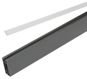 Bara rectangulara Premium pentru haine, gri antracit (Lungime: 1000 mm)