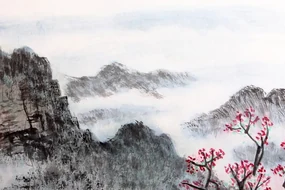 Tablou pictură tradițională chineză ale peisajului