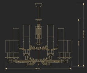 Candelabru 15 brate realizat manual Fellino