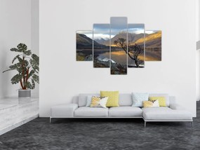 Tablou - Munții de lângă lac (150x105 cm)