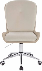 HR690K Scaun Velvet&amp;soft Piele Pu Cremos/Cremos Bază Cromata
