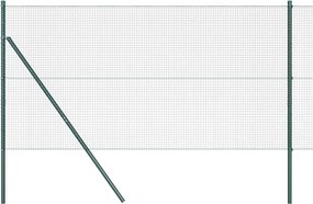 vidaXL Stâlp de gard. Verde 25 x 1,2 m (plasă de 19 x 19 mm)