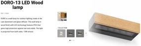 Aplica LED de exterior ambientala design modern IP65 DORO-13W lemn